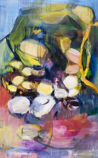 Laughter of Pebbles oil on linen 240x150cm 2010